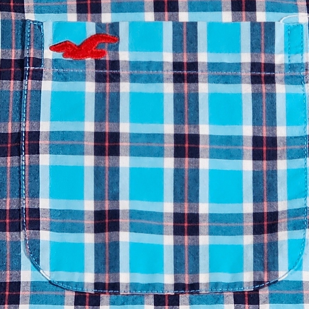 Lot of 2 Hollister Button Down Shirt Mens XL Multicolor Plaid L/S Cotton  Y2K - Picture 14 of 16